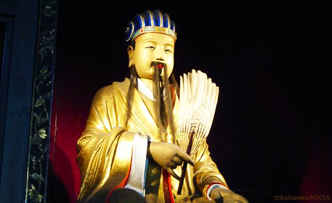 銅製 諸葛孔明 立像 三国志 軍師 ブロンズ像 中国武将 オブジェ R8SA56 24b0b95495a5ba11e99778d35a697c